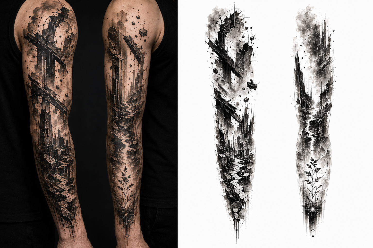 After the Collapse tattoo model preview